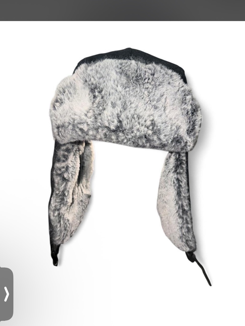 Faux Fur Trapper Hat - Gray